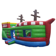 giant inflatable pirate ship slide